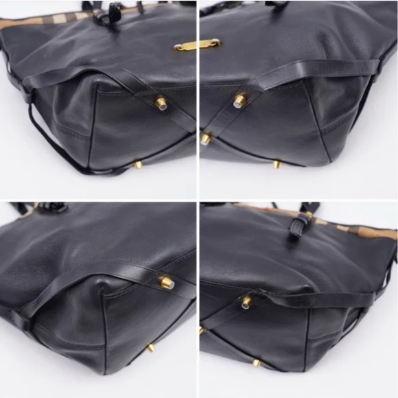 BURBERRY Calfskin House Check Salisbury Tote - Picture 9 of 10